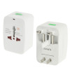 All in 1 (EU + AU + UK + US Plug) World Universal Travel Adaptor(White)