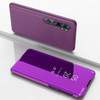 For Xiaomi Mi Note10 / Note 10 Pro Plated Mirror Horizontal Flip Leather Case with Holder(Purple)