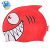 Ear Protection Small Fish Pattern Diving Cap Children Silicone Swimming Cap(M)