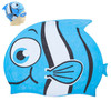 Ear Protection Small Fish Pattern Diving Cap Children Silicone Swimming Cap(J)