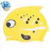 Ear Protection Small Fish Pattern Diving Cap Children Silicone Swimming Cap(B)
