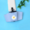 GD Daisy Vinyl Sunny And Rain Umbrella Anti-UV Shade Sunscreen Three Folding Umbrella((GD Daisy) Blue automatic umbrella)