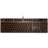 Rapoo V500PRO Orange Light 104 Keys Desktop Laptop Computer Game Esports Office Home Typing Metal Wired Mechanical Keyboard(Green Shaft)