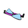 2 PCS Motorcycle Parts CNC Technology Aluminum Alloy Rearview Mirror Side Mirror (Purple)