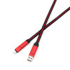 FLOVEME YXF221464 PD 60W 3A 6 in 1 USB / USB-C / Type-C to 8 Pin + Micro USB + USB-C / Type-C Braided Fast Charging Data Cable, Length: 1m(Red)