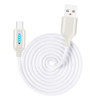 Micro USB Interface Zinc Alloy Marquee Luminous Intelligent Automatic Power off Charging Data Cable(white)