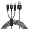 DUX DUCIS 1.0m 3 in 1 USB-C + Type-C + 8 Pin Data Sync Charge Cable