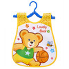 5 PCS Adjustable Baby Bibs Plastic Waterproof Lunch Feeding Bibs Baby Cartoon Feeding Cloth Children Baby Apron(Yellow bear)