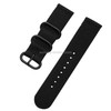 Washable Nylon Canvas Watchband, Band Width:18mm(Black with Black Ring Buckle)