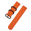 Washable Nylon Canvas Watchband, Band Width:18mm(Orange with Black Ring Buckle)