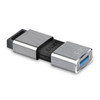 EAGET F90 128GB High-speed USB 3.0 Push-pull Zinc Alloy U Disk (Silver Grey)