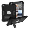 For iPad mini 3/2/1 Silicone + PC Protective Case with Stand(Black + Grey)