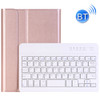 For iPad Mini 4 Ultra-thin ABS Bluetooth Keyboard Horizontal Flip Leather Case with Holder (Rose Gold)