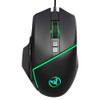 HXSJ A876 Wired Mouse Colorful Synchronous Light Emission 6400dpi Adjustable Light Gaming Mouse, Length: 150cm