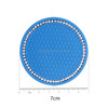 2 PCS Car Diamond Anti-skid Soft Rubber Water Cup Mat(Blue)