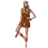 Indian Style Indigenous Savage Forest Hunter Princess Tassel Costume, Size:XL(Khaki)