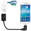 12cm 90 Degree Micro USB OTG Connection Cable, For Samsung, HTC, Sony, Lenovo, Huawei, and other Smartphones(Black)