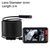 F200 4.3 Inch Screen Display HD1080P Snake Tube Inspection Endoscope with 8 LEDs, Length: 5m, Lens Diameter: 8mm, Hard Line