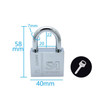 4 PCS Square Blade Imitation Stainless Steel Padlock, Specification: Short 40mm Open