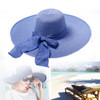 Women Summer Hats Foldable Wide Large Brim Beach Sun Straw Cap Elegant Hats Caps, Color:Khaki(M)