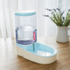 Hipidog Pet Automatic Feeder Cat & Dog Waterer Feeding Bowl Combined Grain Storage Bucket(Drinking Fountain (Blue))