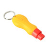 2 in 1 Mini Car Safety Rescue Hammer Life Saving Escape Emergency Hammer Seat Belt Cutter Window Glass Breaker (Yellow)