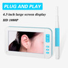 P20 4.3 Inch Screen Display HD1080P Visual Earspoon Endoscope with 6 LEDs, Diameter:5.5mm
