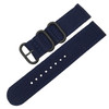 Washable Nylon Canvas Watchband, Band Width:18mm(Dark Blue with Black Ring Buckle)