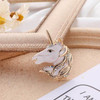 3 PCS Diamonds Unicorn Brooch Cartoon Women Accessories With Dripping Oil Pin(White )