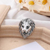 3 PCS Personality Creative Lion Brooches Retro Alloy Animal Badge Coat Suit Chest Blossom(Silver )