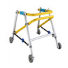 Directional Four-wheel Walker With Cerebral Palsy Children Rehabilitation Training Equipment Walker Standing Frame, Specification: 4071 Medium(Foggy Silver)