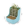 2 In 1 Rabbit Food Basin Frame Fixed Guinea Pig Food Box(Blue)