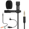 Yanmai R955 Clip-on Lapel Mic Lavalier Omni-directional Double Condenser Microphone, For Live Broadcast, Show, KTV, etc