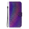 For Galaxy S10 Plus Solid Color Colorful Magnetic Buckle Horizontal Flip PU Leather Case with Holder & Card Slots & Wallet & Lanyard(Purple)