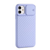 For iPhone 11 Pro Sliding Camera Cover Design Twill Anti-Slip TPU Case(Purple)