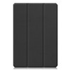 For Xiaomi Pad 5 Custer Pattern Pure Color TPU Smart Tablet Holster with Sleep Function & 3-Fold Holder & Pen Slot(Black)