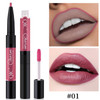 QIC Q910 2 in 1 Lip Glaze + Lipliner Makeup Double Head Long Lasting Cosmetics Lip Rouge(1)