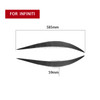 2 PCS / Set Carbon Fiber Car Lamp Eyebrow Decorative Sticker for Infiniti Q50 2014-2019, Drop Glue Version