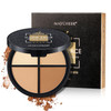 MAYCHEER V-Line Face 4 Colors Facial Makeup Highlighter Bronzer Shading Powder Palette Cosmetic(Brown)