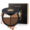 MAYCHEER V-Line Face 4 Colors Facial Makeup Highlighter Bronzer Shading Powder Palette Cosmetic(Dark Brown)