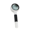 3 PCS Hand-Held Reading Magnifier Glass Lens Anti-Skid Handle Old Man Reading Repair Identification Magnifying Glass, Specification: 37mm 16 Times (Black White)