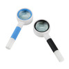 3 PCS Hand-Held Reading Magnifier Glass Lens Anti-Skid Handle Old Man Reading Repair Identification Magnifying Glass, Specification: 37mm 16 Times (Black White)