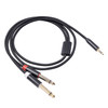 3683 3.5mm Male to Dual 6.35mm Male Audio Cable, Cable Length:1m(Black)