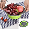 Creative Folding Vegetables Fruits Storage Basket Organizer Drain Basket, S, Size: 24.5*20*9cm (Green)