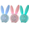 Cute Rabbit Silicone Induction Small Alarm Clock(Pink)