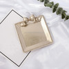 Vintage Resin Made Old Jewelry Earrings Tray Decorative Ornaments Photo Props, Style:Square(Champagne Gold)