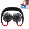 0.3W-1.2W Portable Adjustable Micro USB Charging Hanging Neck Type Aromatherapy Electric Sport Fan(Black)