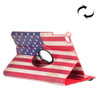 Retro US Flag Pattern litchi Texture 360 Degrees Rotating Leather Case with Holder for iPad mini 4