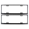 2 PCS Car License Plate Frames Car Styling License Plate Frame Magnesium Alloy Universal License Plate Holder Car Accessories(Black)