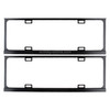 2 PCS Car License Plate Frames Car Styling License Plate Frame Magnesium Alloy Universal License Plate Holder Car Accessories(Black)